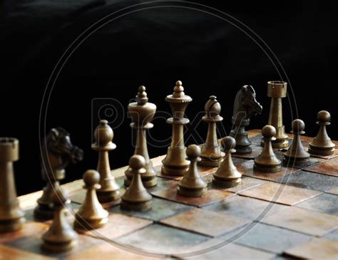 Image of Chess Coins On a Board-ZB058124-Picxy