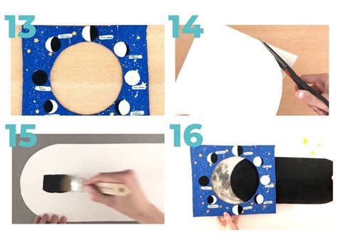 Phases of the Moon Space Crafts for Kids with Moon Phases Worksheet