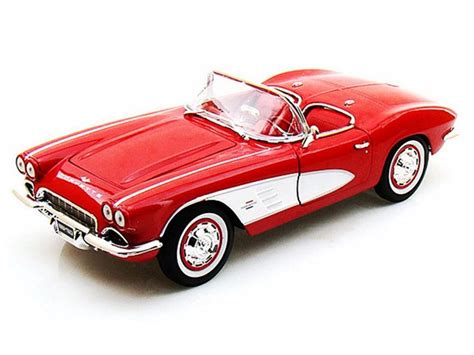 Miniatura Carro Chevrolet Corvette (1961) - Road Track - Vermelho - 1: ...