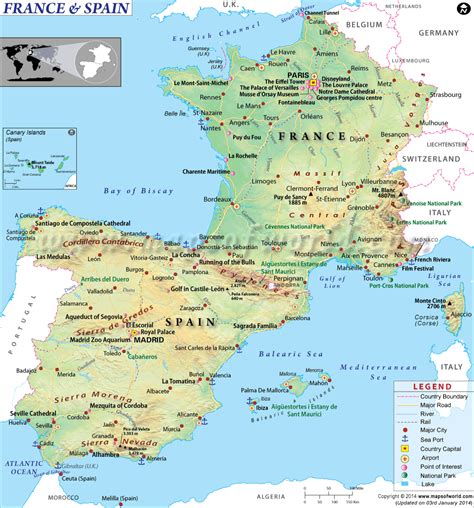 Map Of France And Spain Border - Washington Map State