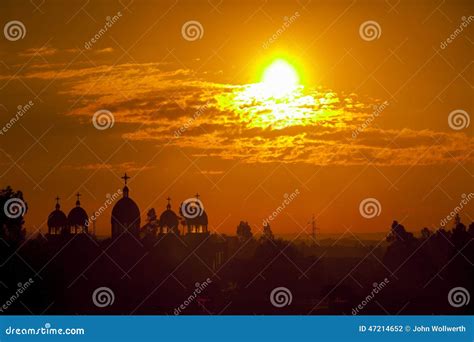 Addis Ababa at sunrise stock photo. Image of moon, ethiopia - 47214652