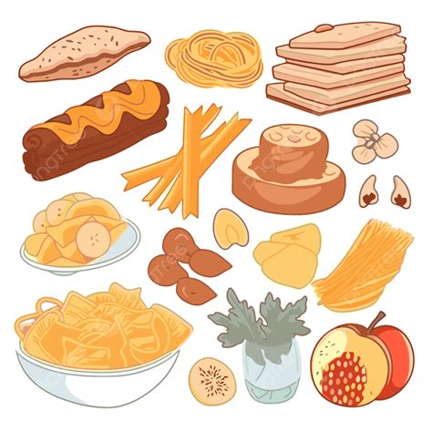 Hình ảnh Carbohydrate Clipart Tập Hợp Các Mặt Hàng Thực Phẩm Khác Nhau ...