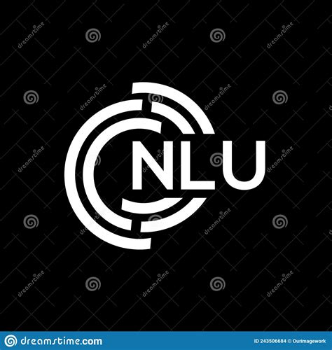 NLU Letter Logo Design on Black Background.NLU Creative Initials Letter ...