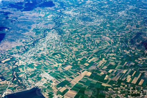 farmed fields aerial view landscape 12286370 Stock Photo at Vecteezy