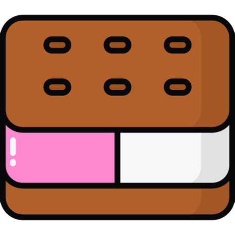 Ice cream sandwich Generic Outline Color icon