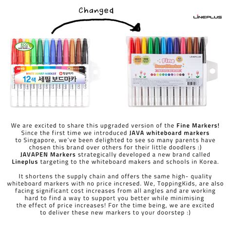 Fine Whiteboard Marker – 12 Colors– ToppingsKids