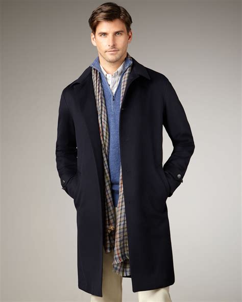 Lyst - Loro Piana Storm Longlined Cashmere Coat in Blue for Men