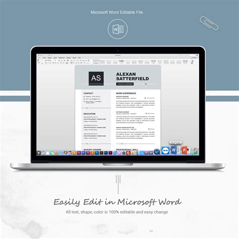 Apple Pages Resume Template Curriculum Vitae - Design Cuts