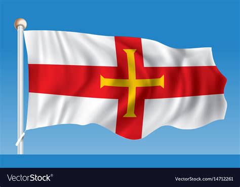 Flag guernsey Royalty Free Vector Image - VectorStock