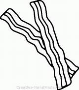Bacon Clipart Coloring Page Transparent FREE For  sketch template