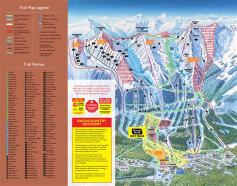 Kicking Horse Piste Map – Free downloadable piste maps.