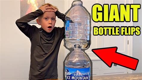 GIANT Bottle Flip Challenge | Colin Amazing - YouTube