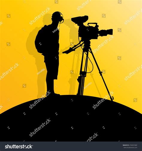 Cameraman Silhouette Vector Background Stock Vector (Royalty Free) 274037489 | Shutterstock