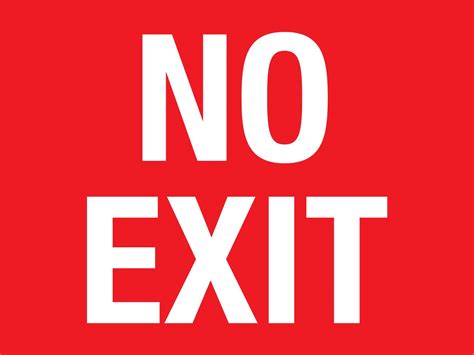 No Exit Red Sign – New Signs