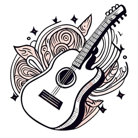 Premium Vector | Hand drawn guitar illustration