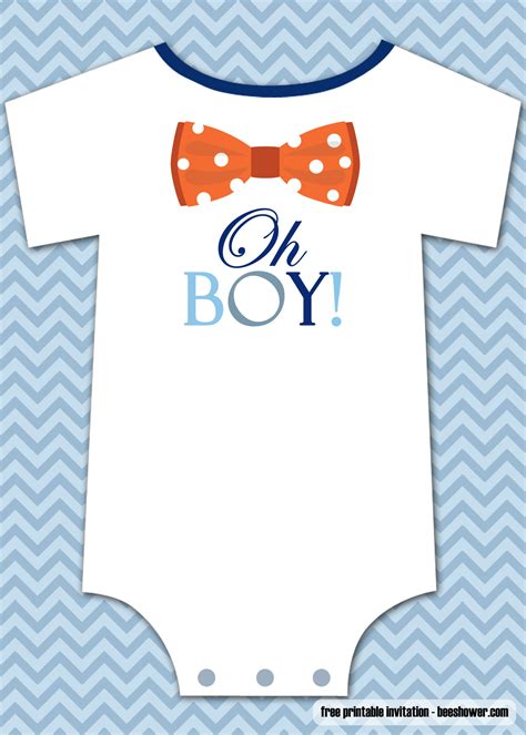 FREE Bow Tie Baby Shower Invitations Templates | Download Hundreds FREE ...