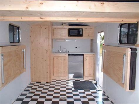 Stylish Enclosed Trailer Camper Conversion Ideas 35 | Cargo trailer camper conversion, Cargo ...