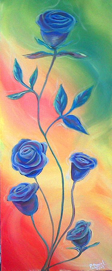 Blue Roses Painting by Ross Daniel - Fine Art America