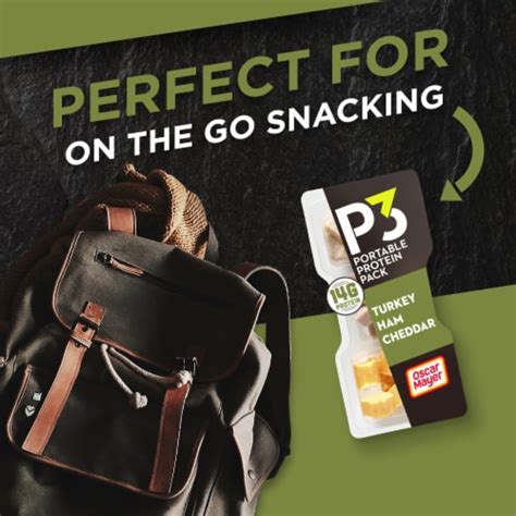 P3 Portable Protein Snack Pack with Turkey Ham & Cheddar Cheese, 2.3 oz ...