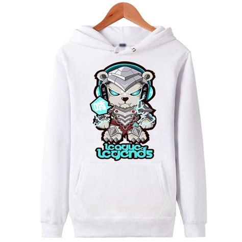 League of Legends - Cute Volibear - Pullover Hoodie - Black - White ...