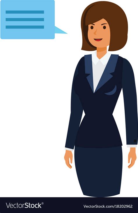 Ceo owner woman cartoon flat Royalty Free Vector Image