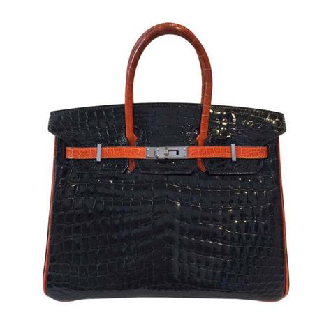 Hermès Bi-Color Birkin Crocodile Bag 25cm | Baghunter