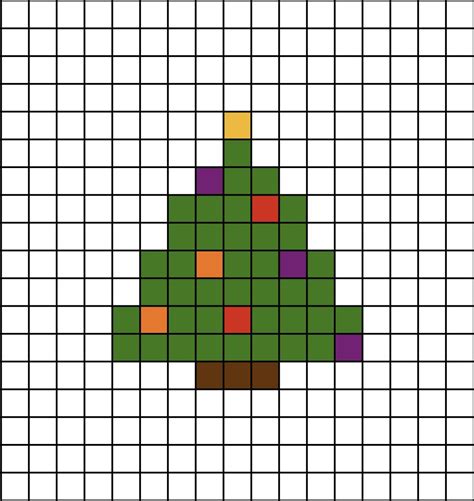 Christmas Tree Pixel Art | Easy pixel art, Pixel art pattern, Pixel art