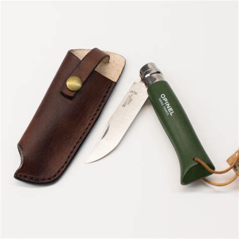 Opinel #08 Knife Sheath Brown | Taza Leather made in the USA