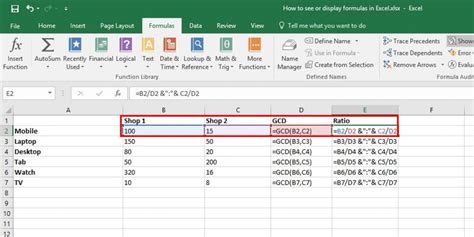 Como exibir/mostrar fórmulas no Excel