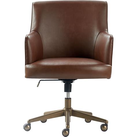 Best Buy: Finch Belmont Modern Bonded Leather Home Office Chair Bronze ...