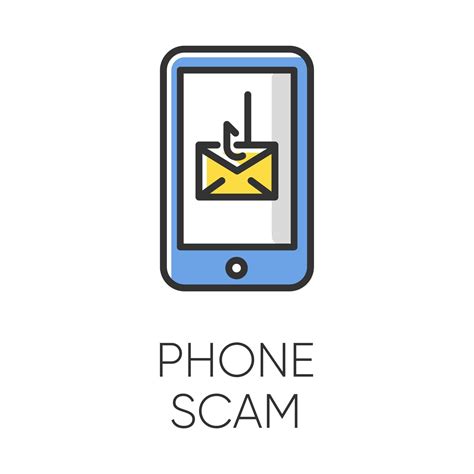 Phone scam color icon. Communications fraud. One-ring trick. Smishing ...