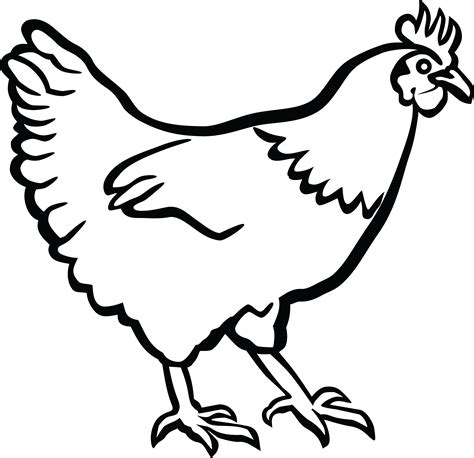 Free Chicken Clipart Black And White | Free download on ClipArtMag