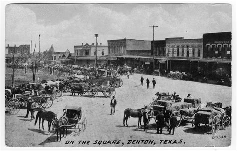 Picture Postcard of Denton Square - The Portal to Texas History