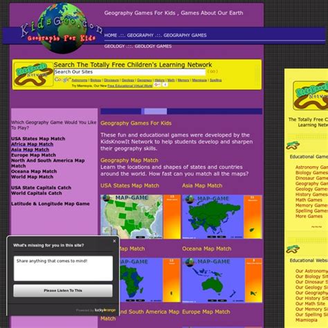 Geography Games For Kids - By KidsGeo.com | Pearltrees