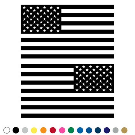 American Flag Vinyl Decals Set of 2 Sticker MIRRORED LEFT RIGHT Fender ...