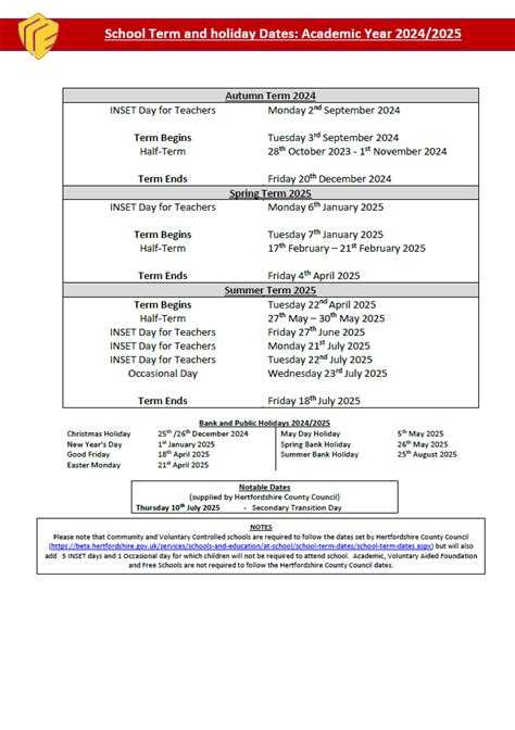 Term Dates | Mary Exton Primary School