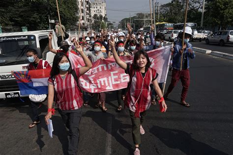 Myanmar anti-coup protests grow as army broadens internet crackdown