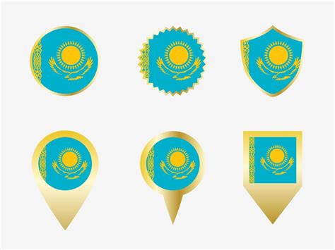 Vector flag set of Kazakhstan 22822469 Vector Art at Vecteezy