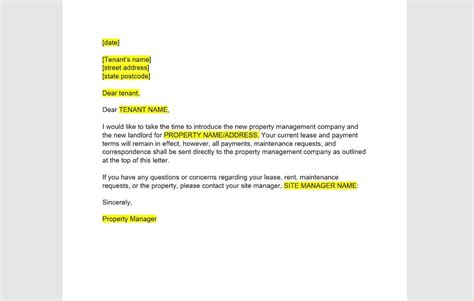 New Property Management Introduction Letter Template, New Property ...