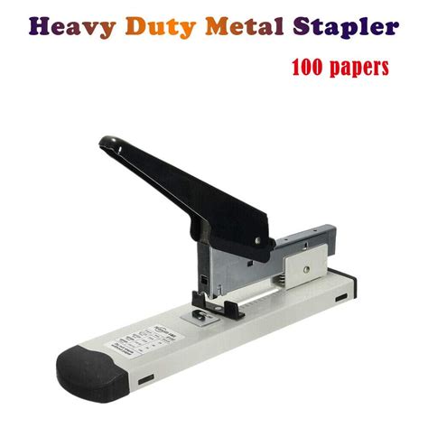 Metal Stapler 1PCS Heavy Duty Metal Stapler Quality 100 Sheet Capacity Adjustable Stapler for ...