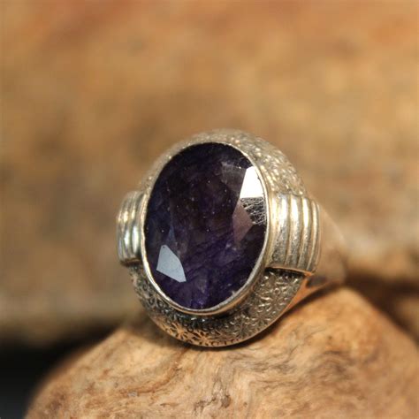 Mens Vintage Sterling Silver Amethyst Ring 11.4 Grams Size 9 Men Ring Vintage Amethyst Vintage ...