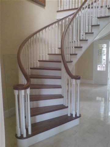 Walnut Treads and Handrail with Painted Balusters | Handrail, Stairs, Walnut