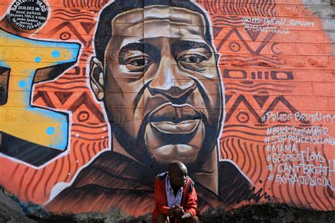 Police brutality mural in support of Black Lives Matter in Nairobi in wake of George Floyd's ...