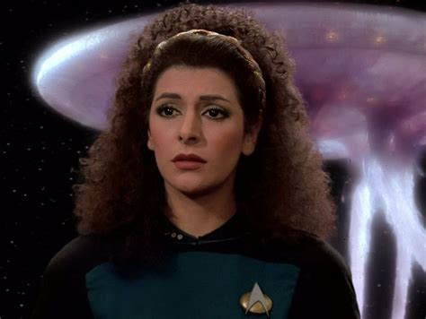 Marina Sirtis as Deanna Troi in Star Trek TNG