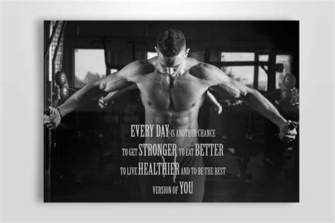 Buy EzPrints - Bodybuilding Men Girl Fitness Workout Quotes Motivational Inspirational Muscle ...