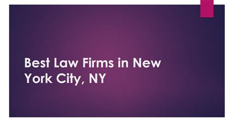 Best Law Firms in New York City, - Online Earnings