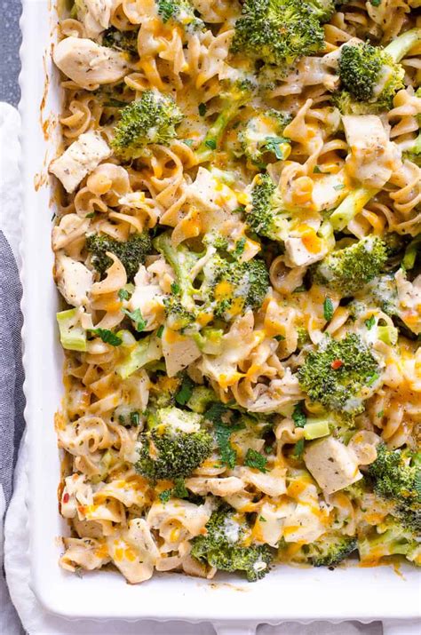 Healthy Chicken Broccoli Casserole - iFoodReal.com