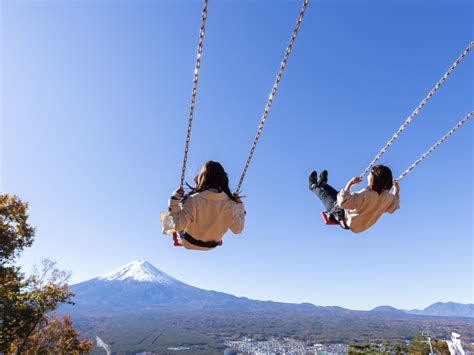 See Mount fuji swing into view at the Mt. Fuji Panoramic Ropeway Park ...