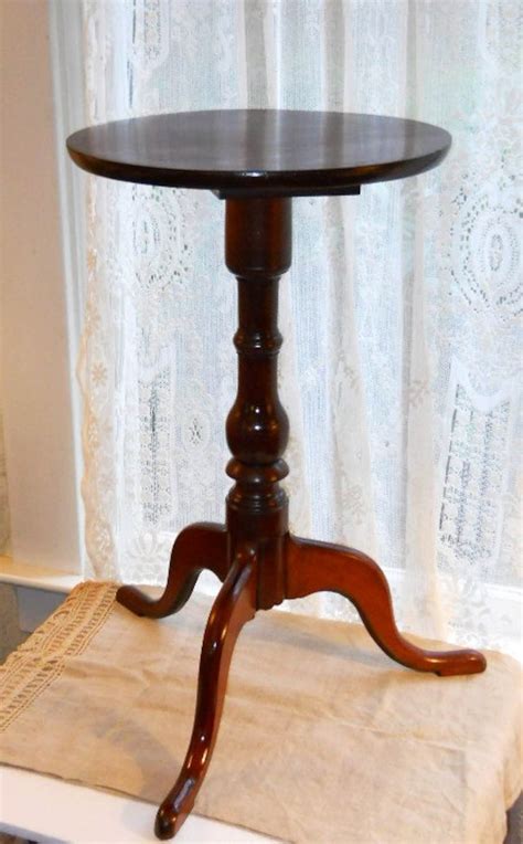 Antique 18th Century Tea Table Cherry Federal Candle Stand Colonial ...