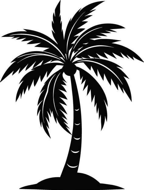 palm tree silhouette on white background 42978495 Vector Art at Vecteezy